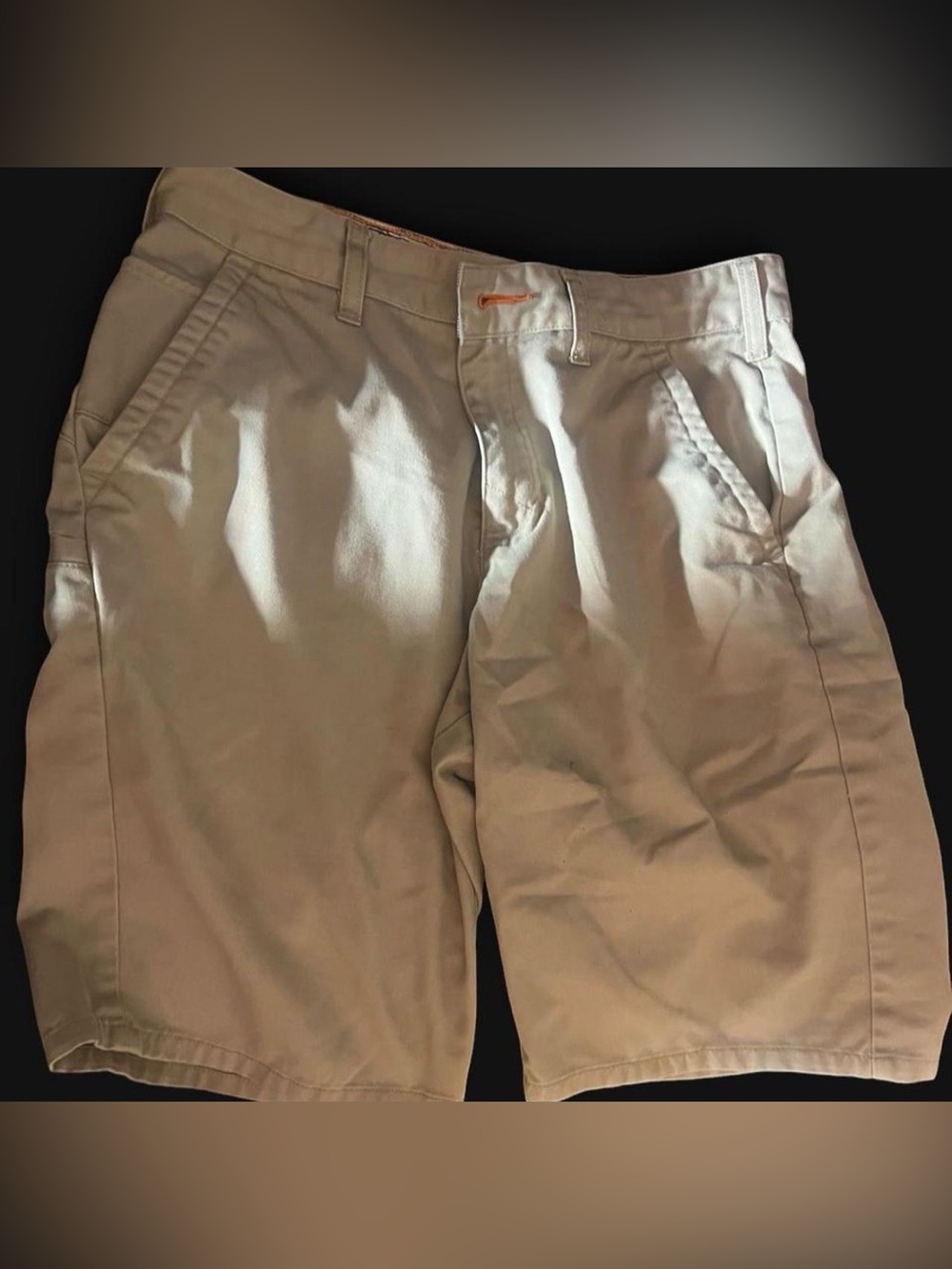 Tony Hawk Men's Tan Flat-Front Chino Shorts
